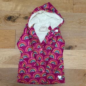 Hatley Pink Rainbow Hooded Kids Coat